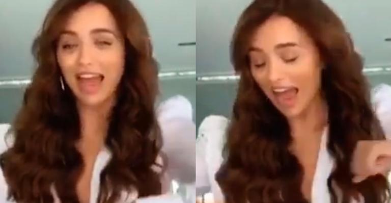 Com decote gigante, ex-BBB Rafa Kalimann leva mordida de cachorro em vídeo: ”Ciumento”