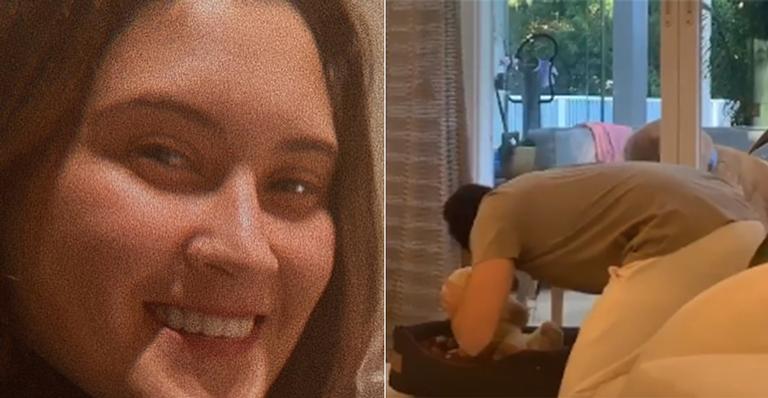 Filha de Fátima Bernardes gargalha em momento divertido com o namorado da mãe, Túlio Gadelha