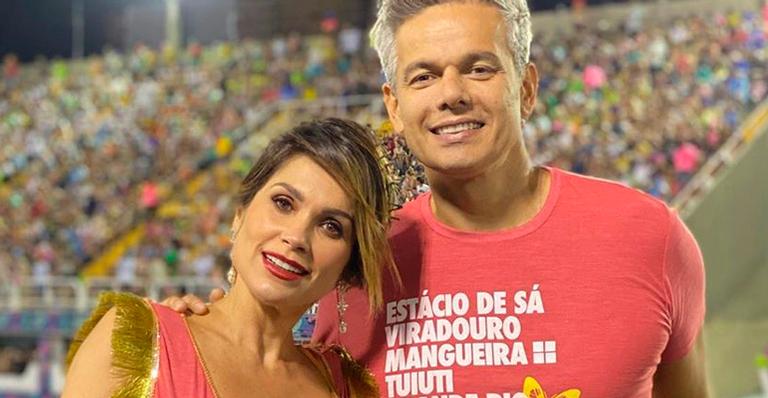 Flávia Alessandra resgata clique do início do namoro com Otaviano Costa e brinca: ”Folgado”
