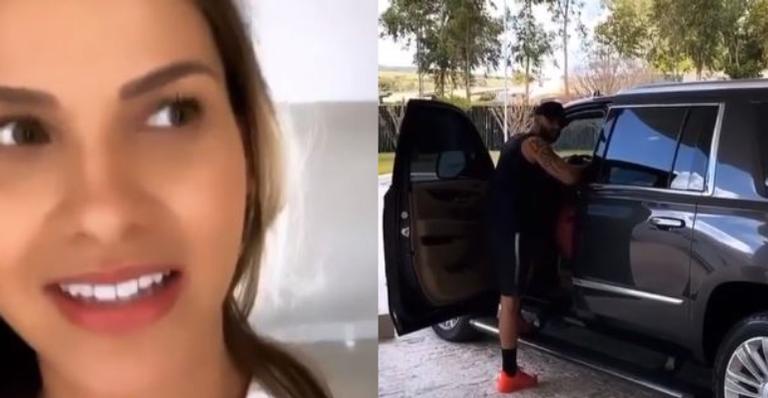 Andressa Suita diverte web e freia pescaria de Gusttavo Lima e Leonardo: ”Não vai não”