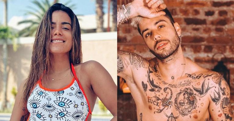 Em quarentena, Anitta pinta cabelo de Gui Araújo e mostra resultado na web: ”Adora inventar história”