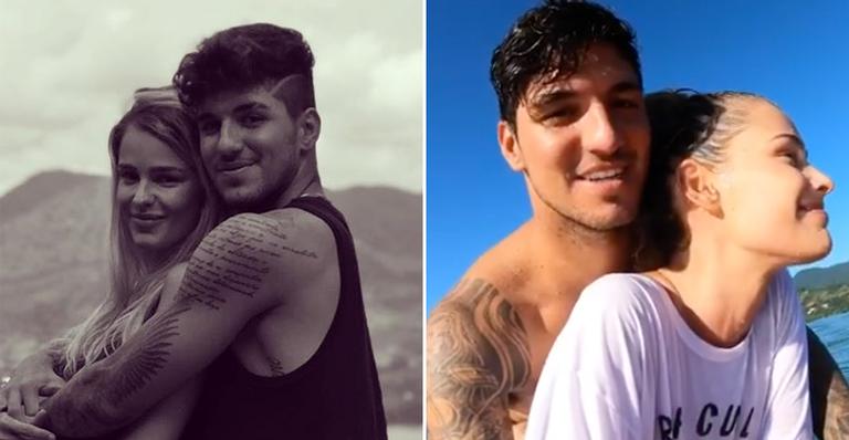 Gabriel Medina vai à praia e ensina Yasmin Brunet a surfar: ”Primeira surfe dela”
