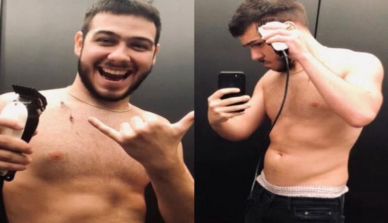 Antonio Benício muda o visual sozinho durante quarentena