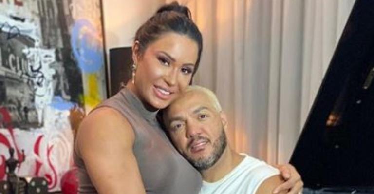 Gracyanne Barbosa e Belo celebram oito anos de casamento e trocam dedicatórias apaixonantes