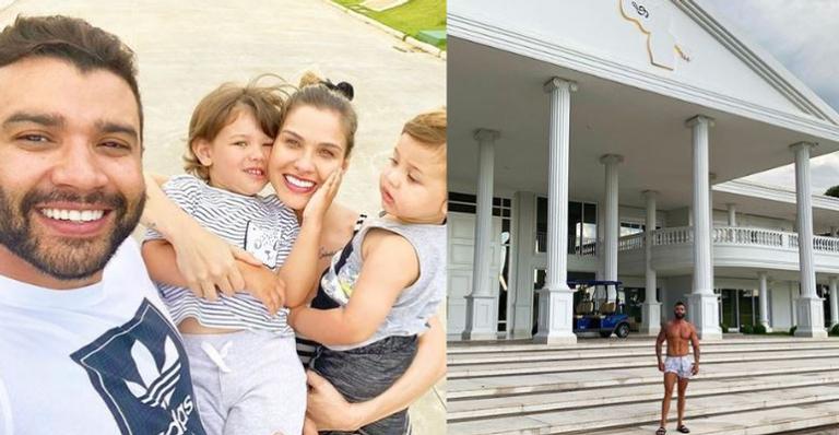 Gusttavo Lima e a família moram em mansão luxuosa com mais de 15mil metros quadrados; conheça!