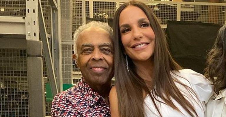 Ivete Sangalo relembra clique ao lado de Gilberto Gil: “Dois gigantes”