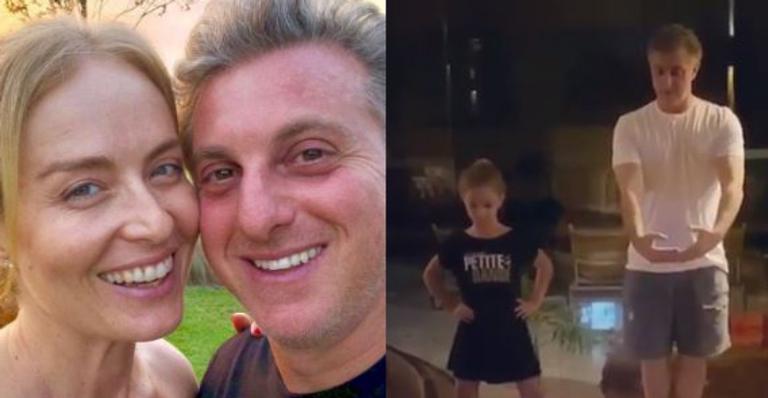 Angélica e Luciano Huck mostram talento da filha, Eva, durante aula de sapateado