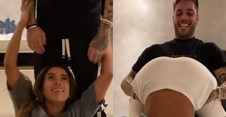 Anitta e Gui Araújo se empolgam e acabam protagonizando momento ousado a dois