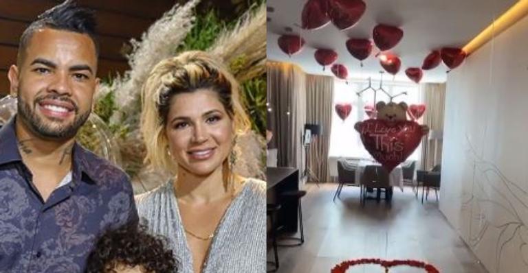 Dani Souza e Dentinho celebram oito anos de casamento e dão show de romantismo