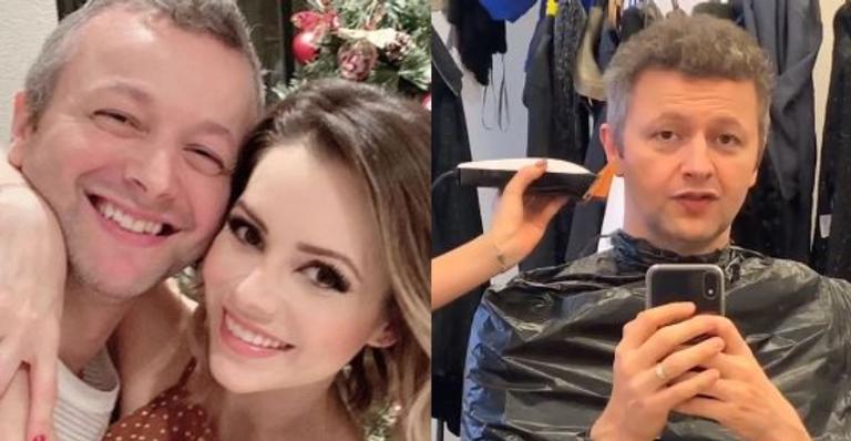 Sandy se arrisca como cabeleireira de Lucas Lima e diverte web com resultado