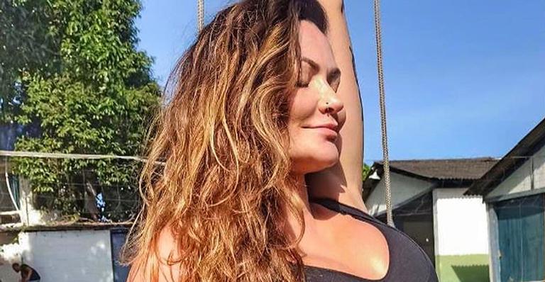 Laura Keller choca web ao revelar quanto engordou durante a gravidez: ”Estou pesada”