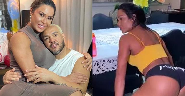 Belo flagra Gracyanne Barbosa rebolando de shortinho minúsculo e se derrete: ”Delicinha”
