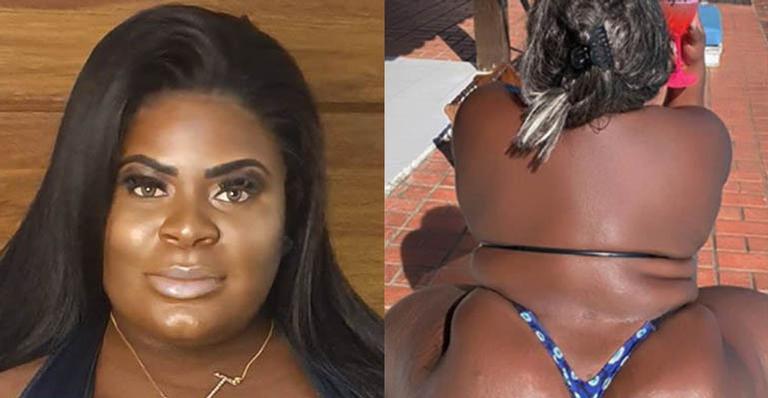 Poderosa! Jojo Todynho posa com calcinha do biquíni atoladinha em clique polêmico: “É o V da vitória”
