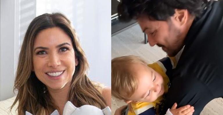 Marido de Patrícia Abravanel ajuda o filho Senor a dar os primeiros passos: “Estou babando”