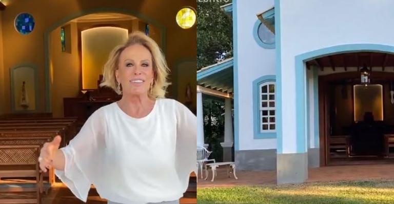 Ana Maria Braga apresenta capela construída em sua fazenda deixa fãs babando: ”Promessa”