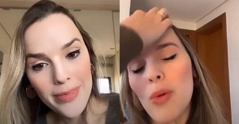 Thaeme Mariôto revela susto após filha sofrer pequeno acidente doméstico: “Dor de cabeça de tensão”