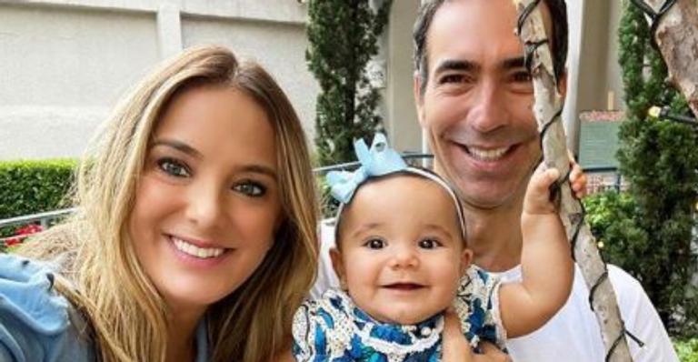 Papai coruja, César Tralli derrete web com sorrisão da filha em momento especial