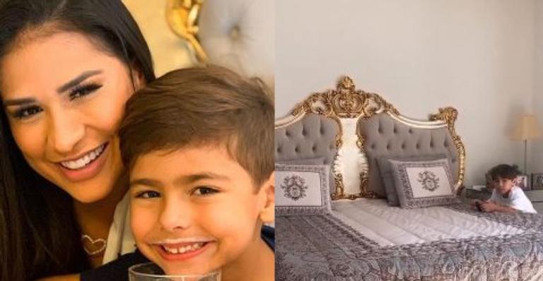 Hotel? Simone apresenta detalhes do quarto pra lá de luxuoso do filho e adianta: ”Ainda não tá pronto”