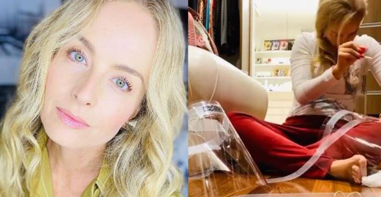 Angélica monta próprias máscaras em casa e fala sobre fé durante pandemia