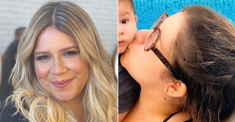 Fofura! Marília Mendonça mergulha na piscina com o filho, Leo: “Sensação mais gostosa que já tive”