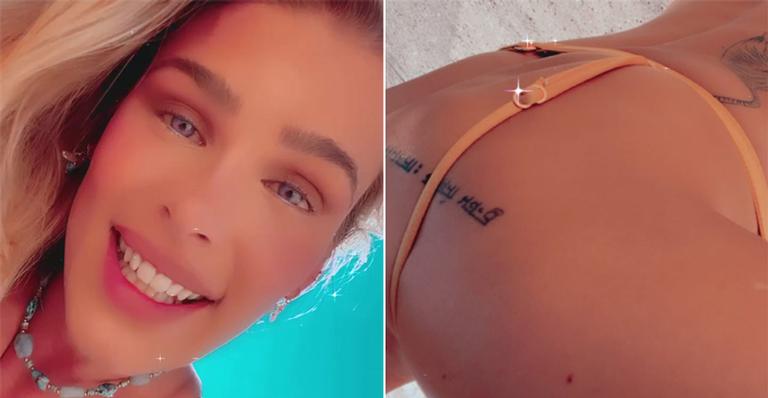 Yasmin Brunet exibe tatuagem em região estratégica e conta história por trás do desenho: “Espiritual”