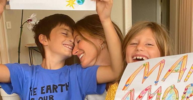 Gisele Bündchen mostra momento encantador com os filhos e fãs elegem: ”Família perfeita”