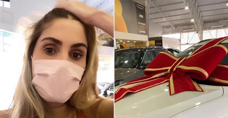 Bárbara Evans ganha carrão do marido e confessa: “Não sei como dirigir”