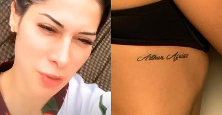 Mayra Cardi fala sobre planos de apagar tatuagem com nome de Arthur Aguiar: “Não tenho orgulho”