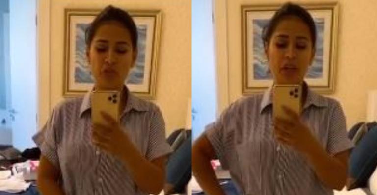 Tá crescendo! Simone divide selfie no espelho com a mão na barriguinha: ”Bem confortável”