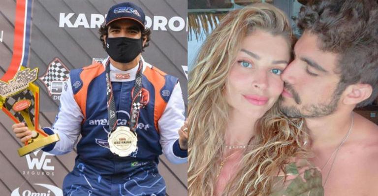 Caio Castro ganha campeonato de kart e Gazi Massafera morre de amores: “Meu campeão”