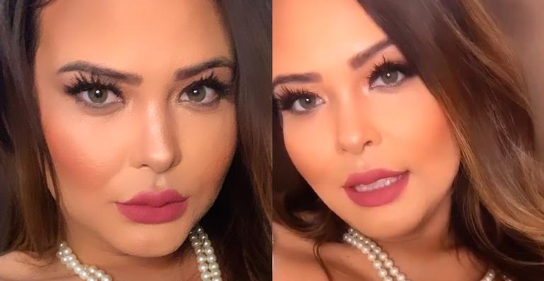 Geisy Arruda faz vídeos com lingerie branca e decote gigante mostra tudo