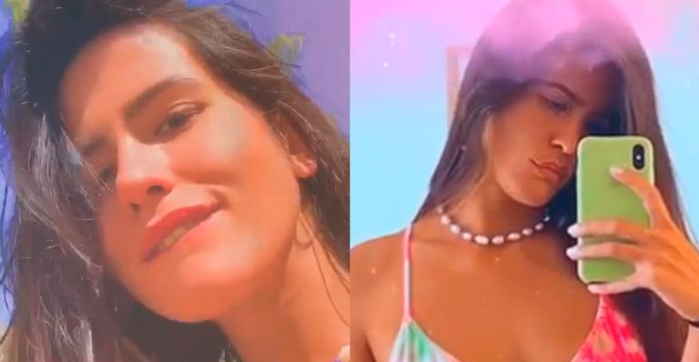 Filha gata de Glória Pires, Antonia Morais aparece de microbiquíni e mostra abdômen sarado