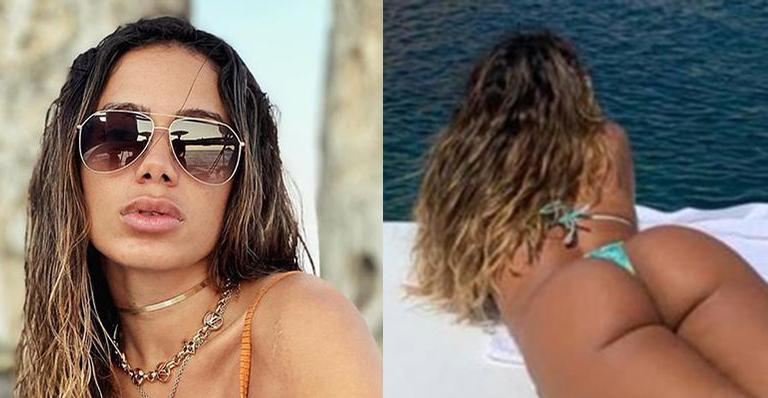 Causando, Anitta gera comoção ao mostrar bumbum lisinho em passeio de barco na Itália
