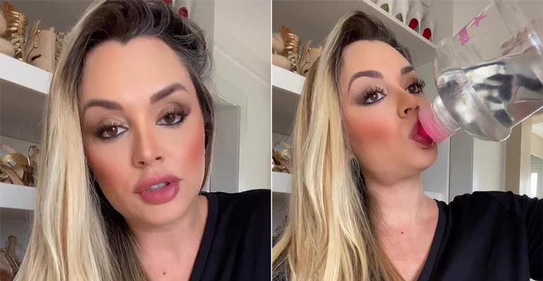 Hidratada, Juju Salimeni toma 4 litros de água por dia e relembra ‘perrengue’ com xixi: “Era um desespero”