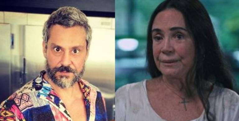 Alfinetada! Alexandre Nero ‘mata’ Regina Duarte durante programa de Porchat