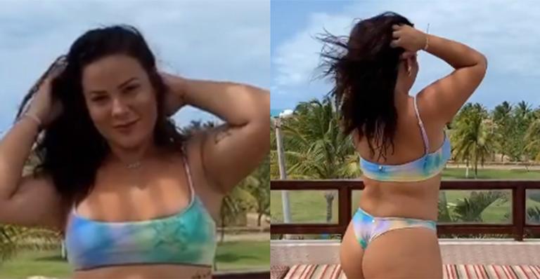 Ex-BBB Maria Claudia sensualiza de biquíni e exibe celulites em momento real: “Magnífica”