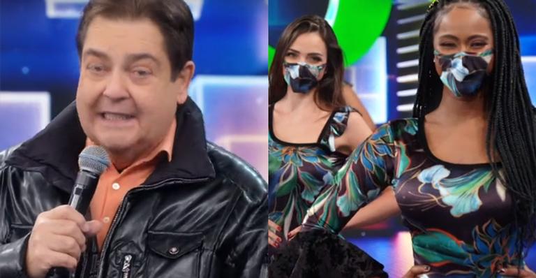 Na volta do ‘Domingão do Faustão’, plateia eletrônica e bailarinas mascaradas roubam a cena