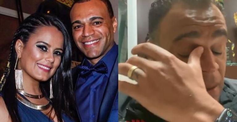 Marido de Luciele di Camargo cai no choro ao lamentar aniversário longe dos pais: ”Dói demais”