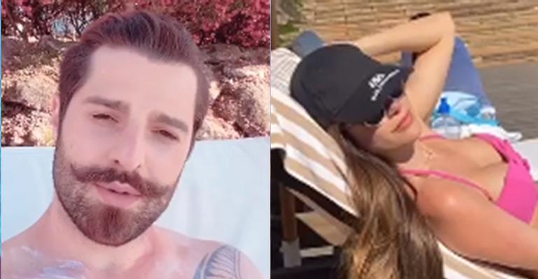 Olha a barriguinha! Alok flagra Romana Novais tomando sol de biquíni: “Minhas princesas”