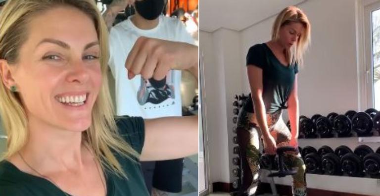 Sem desculpas! Ana Hickmann pega pesado em dia de malhação e exibe ótima forma