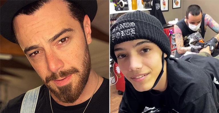 Felipe Titto leva filho de 17 anos para fazer sua primeira tatuagem: “Situação inédita”
