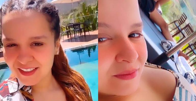 Solteira, Maiara curte viagem em cenário paradisíaco e mostra corpão de biquíni