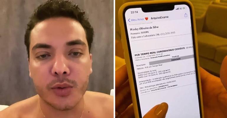 Wesley Safadão nega que inventou diagnóstico da Covid-19 e exibe exames: “Estão rolando comentários”