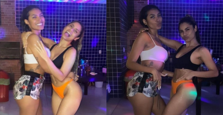 Lexa e Pocah selam a paz após briga com banho de piscina e rebolado: “Minha amiga”