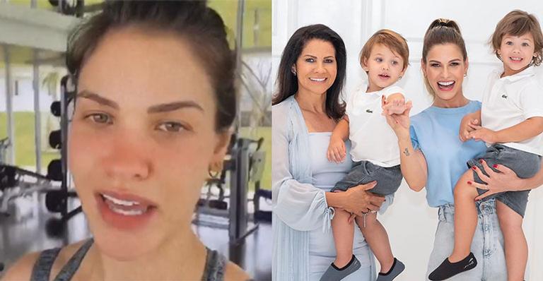 Andressa Suita agradece ajuda da mãe na criação dos filhos: “Ela se dispôs a me ajudar”