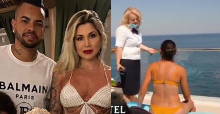 Dani Souza é expulsa de piscina de resort na Ucrânia e explica saia justa: ”Nunca ia imaginar”
