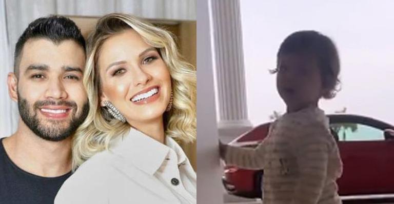 Esposa de Gusttavo Lima mostra o filho brincando, mas Ferrari de R$ 3,2 milhões rouba a cena