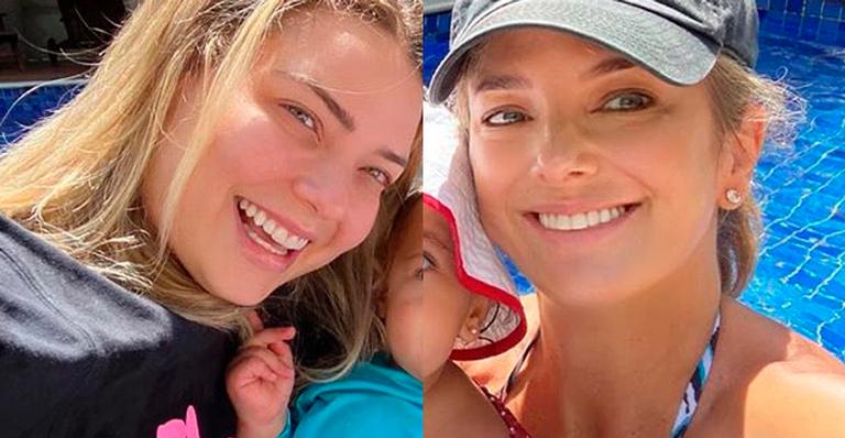 Carol Dantas e Ticiane Pinheiro promovem encontro entre bebês de um ano: “De roupa na piscina”