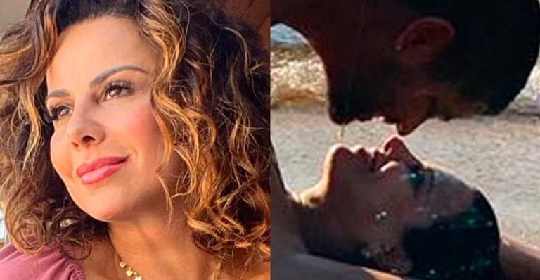 De biquíni, Viviane Araújo é fotografada em momentos quentes com namorado na praia: “Hoje tem”