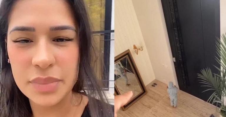 Puro luxo! Simone Mendes choca web com porta gigante de sua mansão